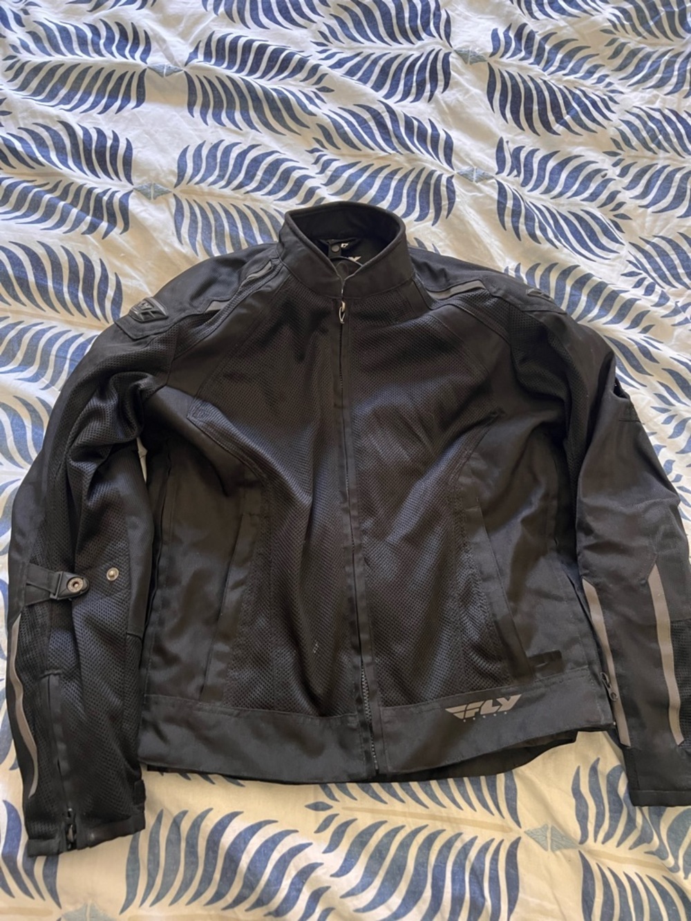 FLY Black Men's Textile /Mesh Motorcycle Jacket